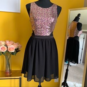 Forever 21 Sequin Cut Out Dress